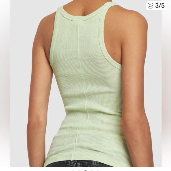RE/DONE 🔥 Ribbed Cotton Tank Top in pistachio - Picture 7 of 8